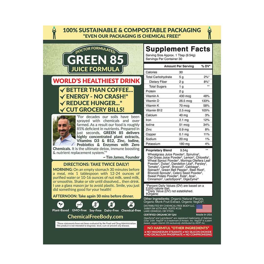 GREEN 85 JUICE FORMULA WITH D3