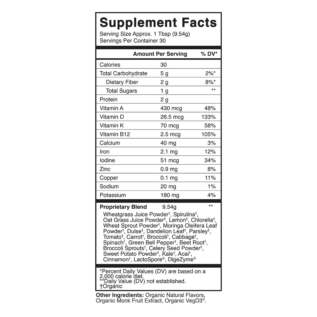 GREEN 85 JUICE FORMULA WITH D3