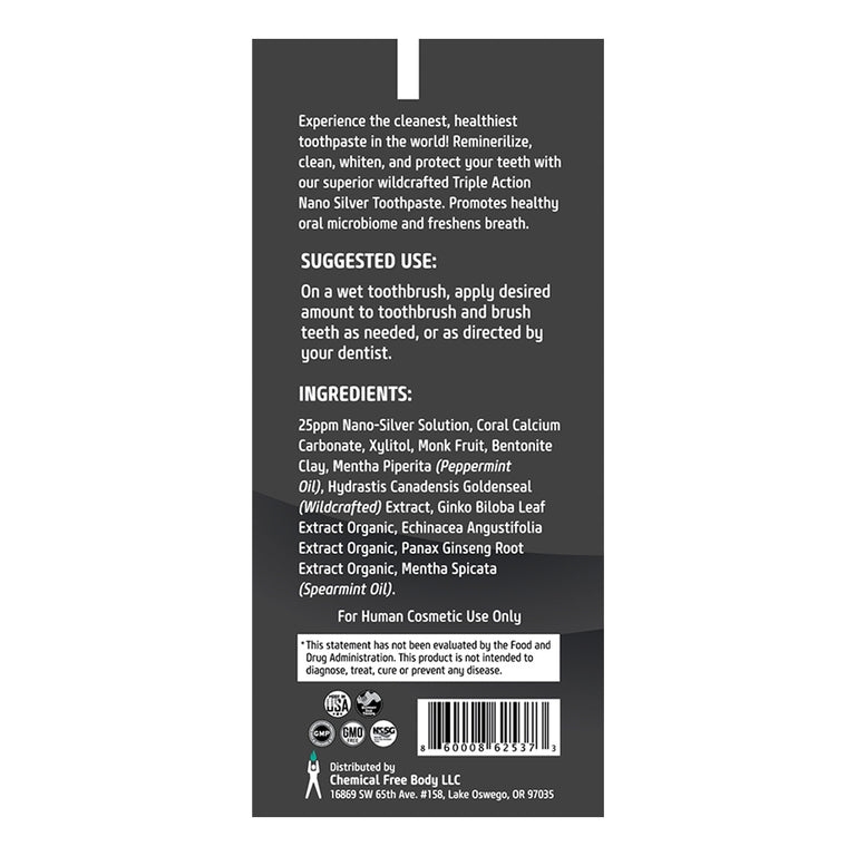NANO SILVER TOOTHPASTE – Chemical Free Body
