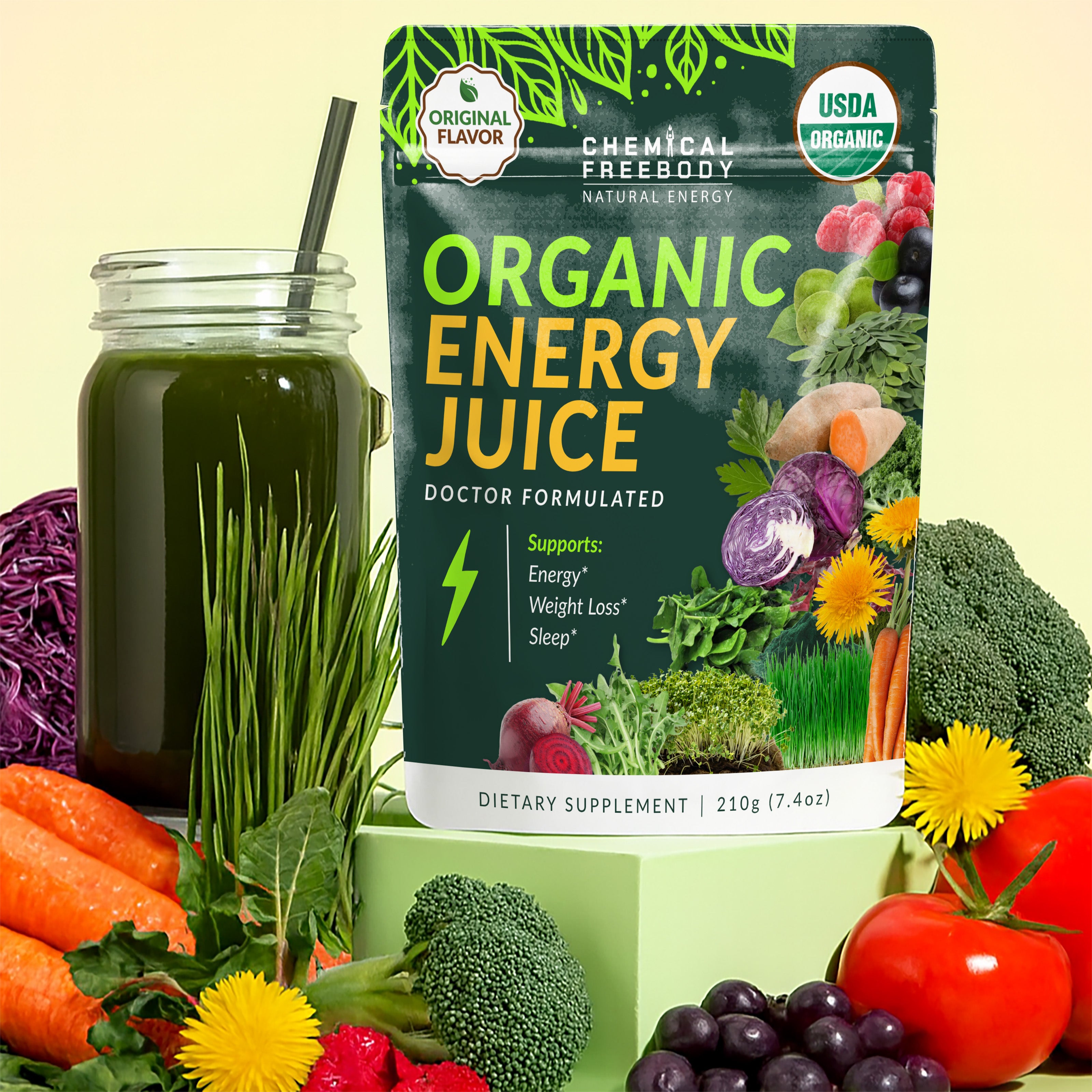 ORGANIC ENERGY JUICE (GREEN 85)